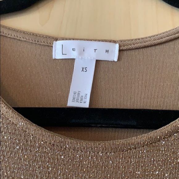 Leith Women’s Metallic Gold Dress XS - Picture 8 of 10